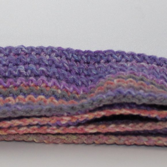 Multi Color Hand Crochet Scarf - Picture 4 of 5